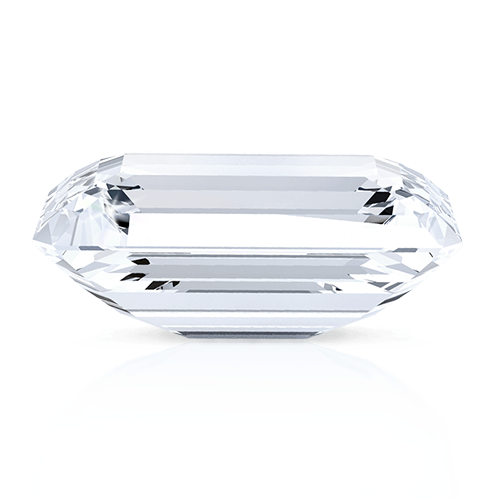 emerald cut diamond side view