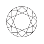 An illustration of an F coloured diamond