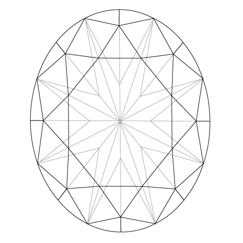 oval diamond outline