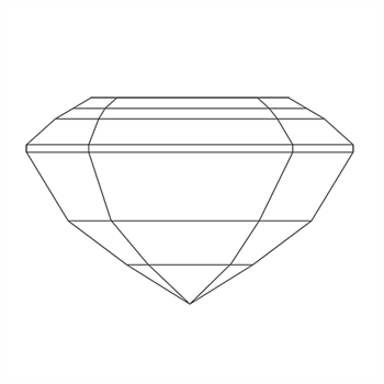Asscher Cut Diamond Side View