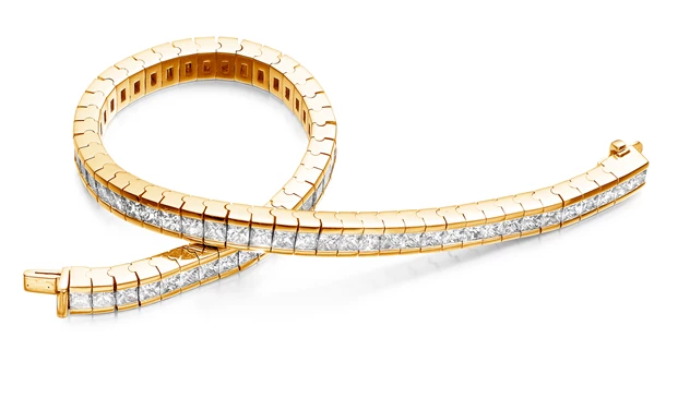 6.5ct Alvera Diamond Bracelet in 18K Yellow Gold