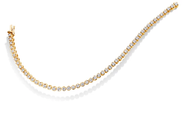 3ct Ettore Diamond Tennis Bracelet in 18K Yellow Gold