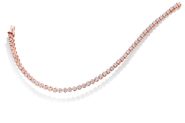 3ct Ettore Diamond Tennis Bracelet in 18K Rose Gold