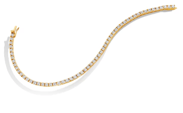 4ct Ettore Diamond Tennis Bracelet in 18K Yellow Gold