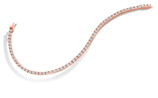 4ct Ettore Diamond Tennis Bracelet in 18K Rose Gold