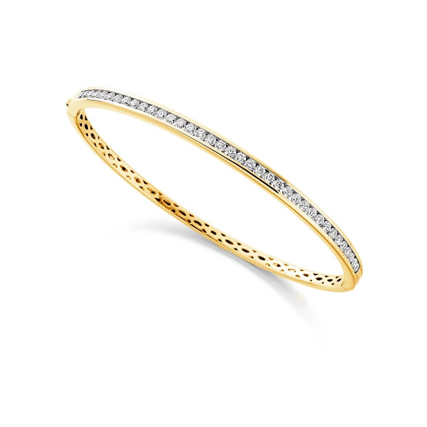 1.5ct Amore Diamond Bangle in 18K Yellow Gold