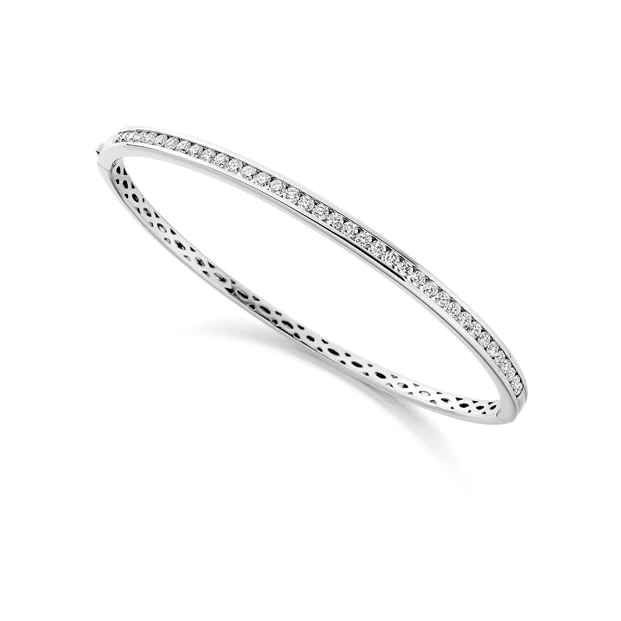 1.5ct Amore Diamond Bangle in Platinum