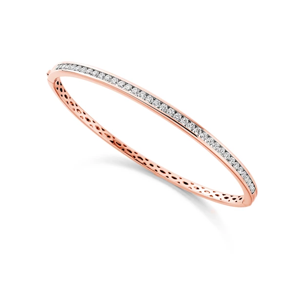 1.5ct Amore Diamond Bangle in 18K Rose Gold