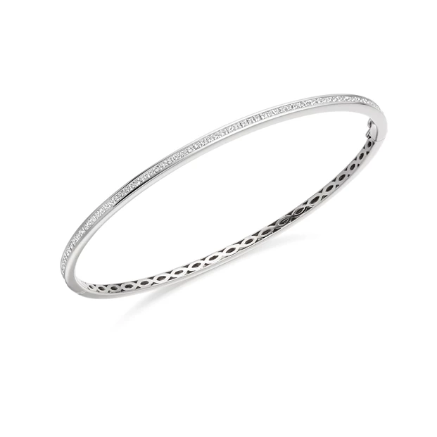 1ct Asta Diamond Bangle in 18K White Gold