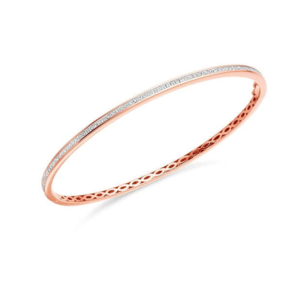 1ct Asta Diamond Bangle in 18K Rose Gold