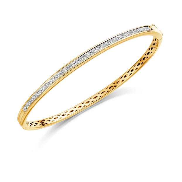 1.5ct Asta Diamond Bangle in 18K Yellow Gold