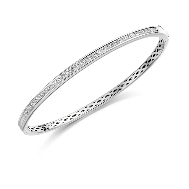 1.5ct Asta Diamond Bangle in 18K White Gold