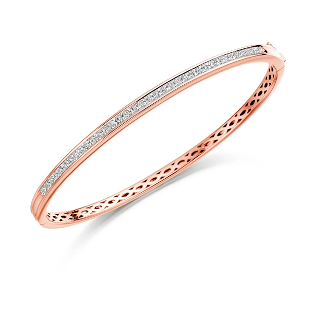 1.5ct Asta Diamond Bangle in 18K Rose Gold