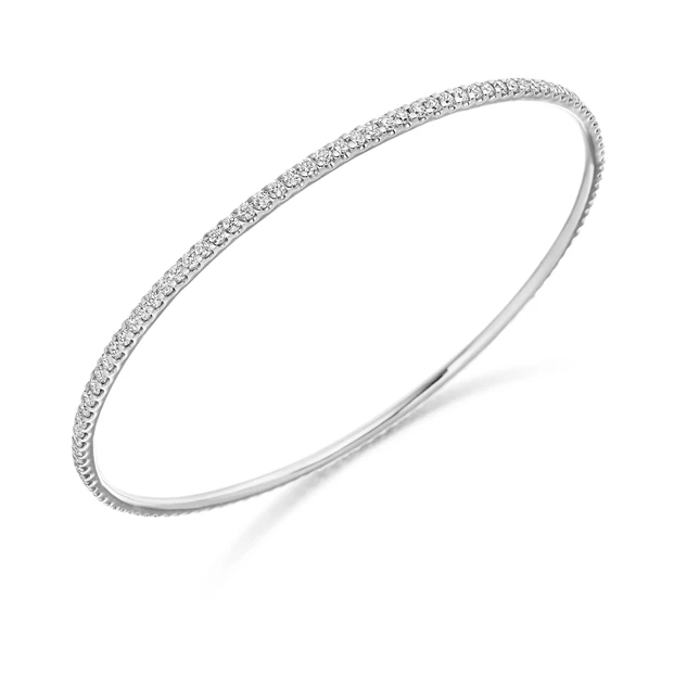 2.25ct Milena Diamond Bangle in 18K White Gold