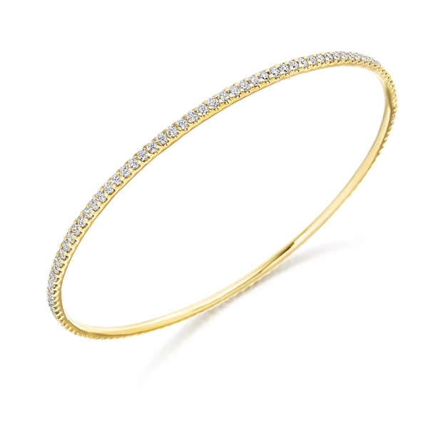 2.25ct Milena Diamond Bangle in 18K Yellow Gold