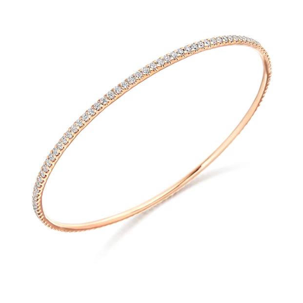 2.25ct Milena Diamond Bangle in 18K Rose Gold