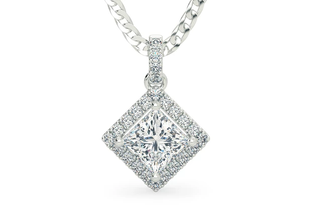 Princess Bijou Diamond Pendant in Platinum