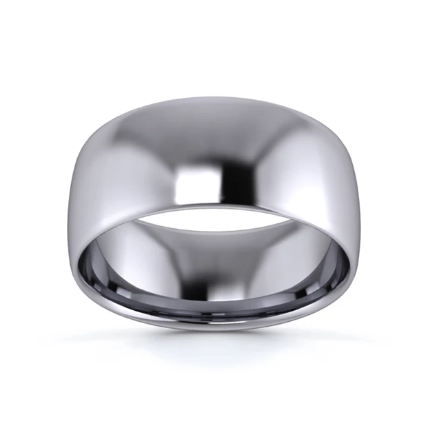 Palladium 950 8mm Light Weight Slight Court Wedding Ring