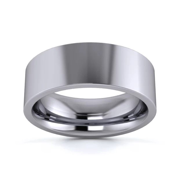 Platinum 950 7mm Heavy Weight Flat Court Wedding Ring