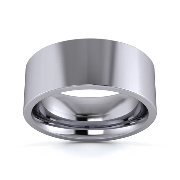 Palladium 950 8mm Heavy Weight Flat Court Wedding Ring