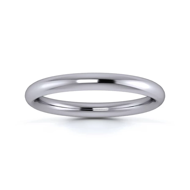 Palladium 950 2.5mm Heavy Weight Traditional Court Wedding Ring