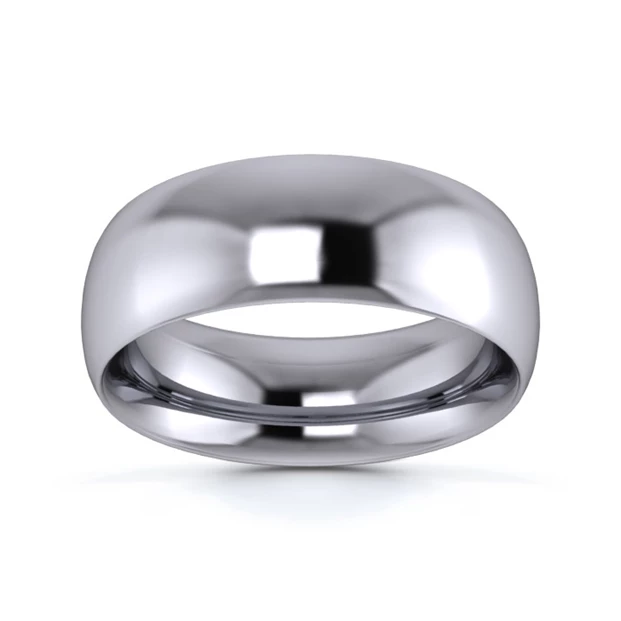 Platinum 950 7mm Heavy Weight Traditional Court Wedding Ring