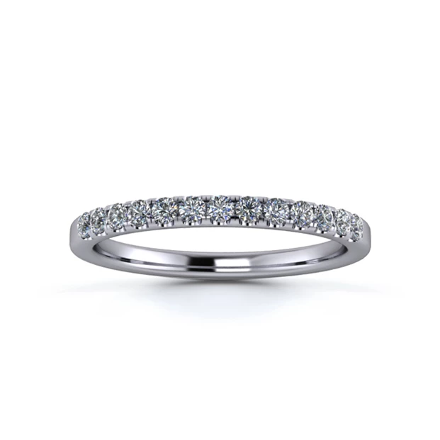 Platinum 1.8mm One Third Micro Diamond Set Ring