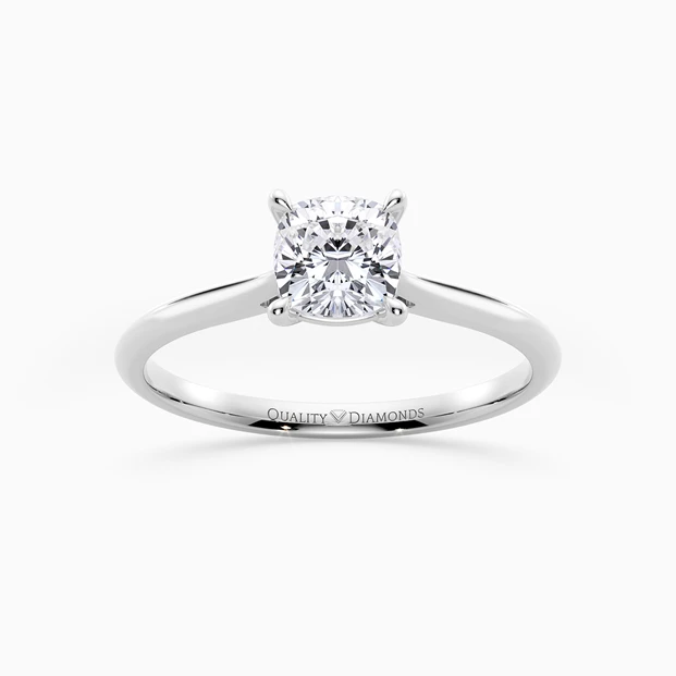 Cushion Carys Diamond Ring in 9K White Gold