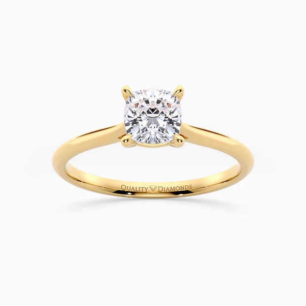 Cushion Carys Diamond Ring in 9K Yellow Gold