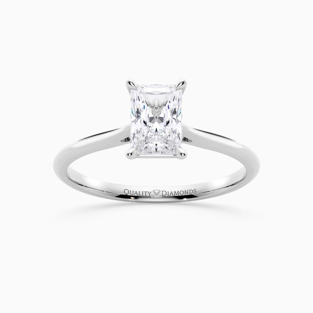 Radiant Carys Diamond Ring in Platinum