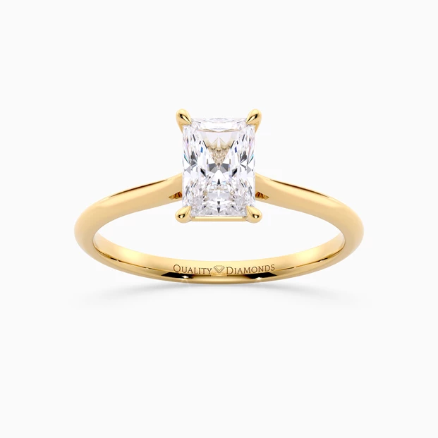 Radiant Carys Diamond Ring in 9K Yellow Gold