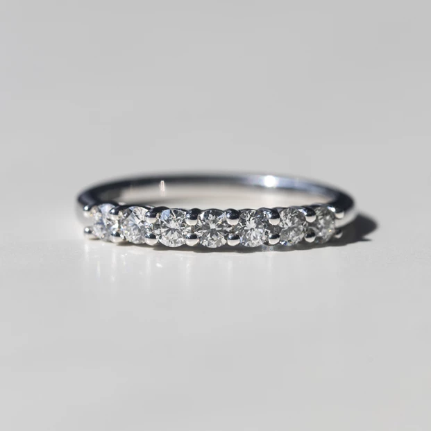 Platinum 7 Stone Diamond Ring