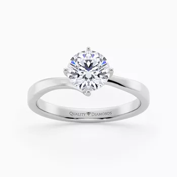 Round Brilliant Cura Diamond Ring in Platinum