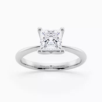 Princess Amorette Diamond Ring in Platinum