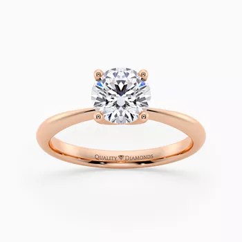 Round Brilliant Amorette Diamond Ring in 18K Rose Gold