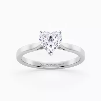 Heart Clara Diamond Ring in Platinum