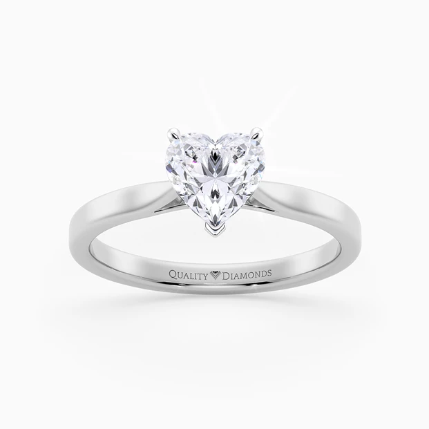 Heart Clara Diamond Ring in Platinum