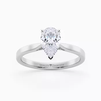 Pear Clara Diamond Ring in Platinum