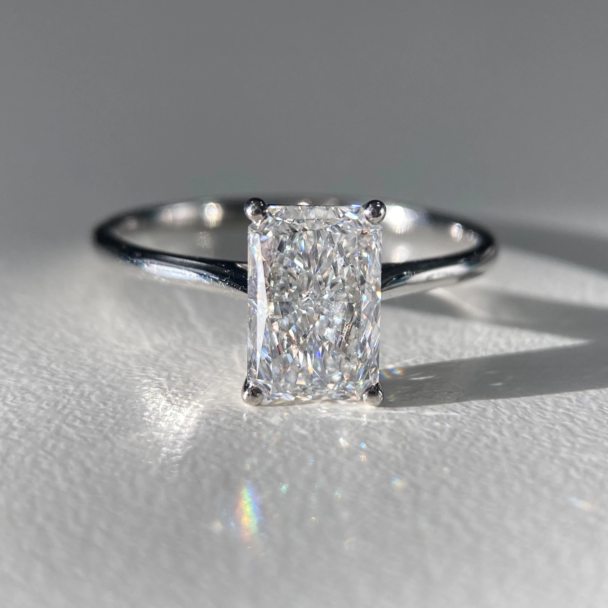 1.91ct Lab-Grown Radiant Carys Diamond Ring in Platinum