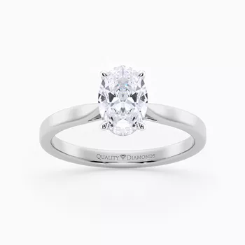 Oval Clara Diamond Ring in Platinum