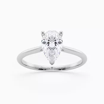 Pear Carys Diamond Ring in Platinum 950