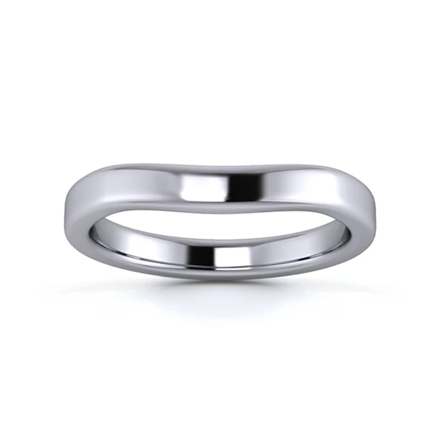 Palladium 950 2.7mm Slight Wave Wedding Ring