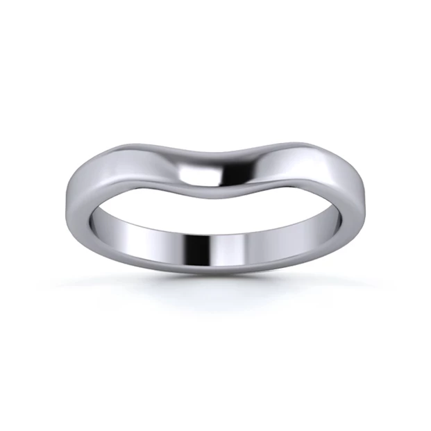 Platinum 950 2.7mm Gentle Wave Wedding Ring