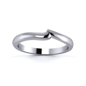 Platinum 950 2mm Fitted Wedding Ring