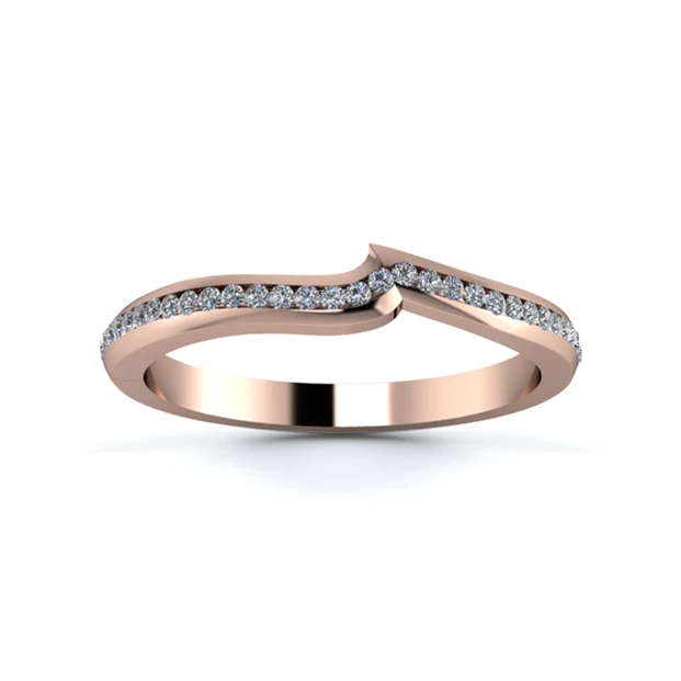 18K Rose Gold 2mm Fitted Full Channel Diamond Set Ring