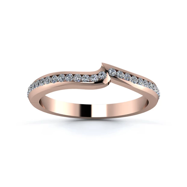 18K Rose Gold 2.2mm Fitted Full Channel Diamond Set Ring