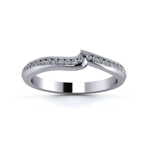 18K White Gold 2.2mm Fitted Full Channel Diamond Set Ring