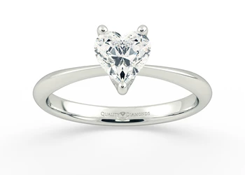 Heart Amorette Diamond Ring in Platinum