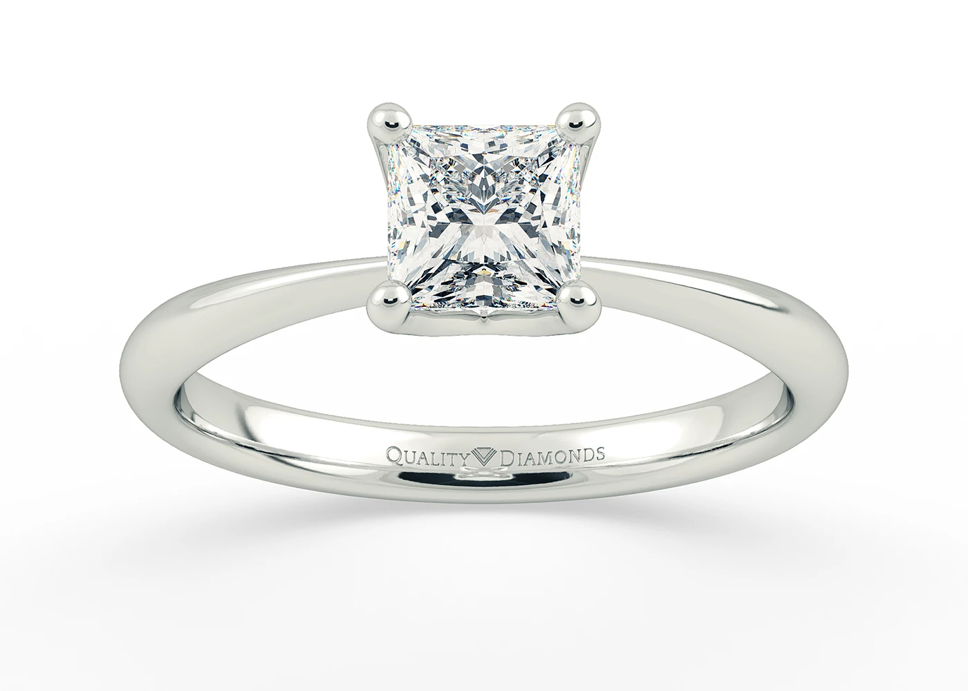 Princess Amorette Diamond Ring in Platinum