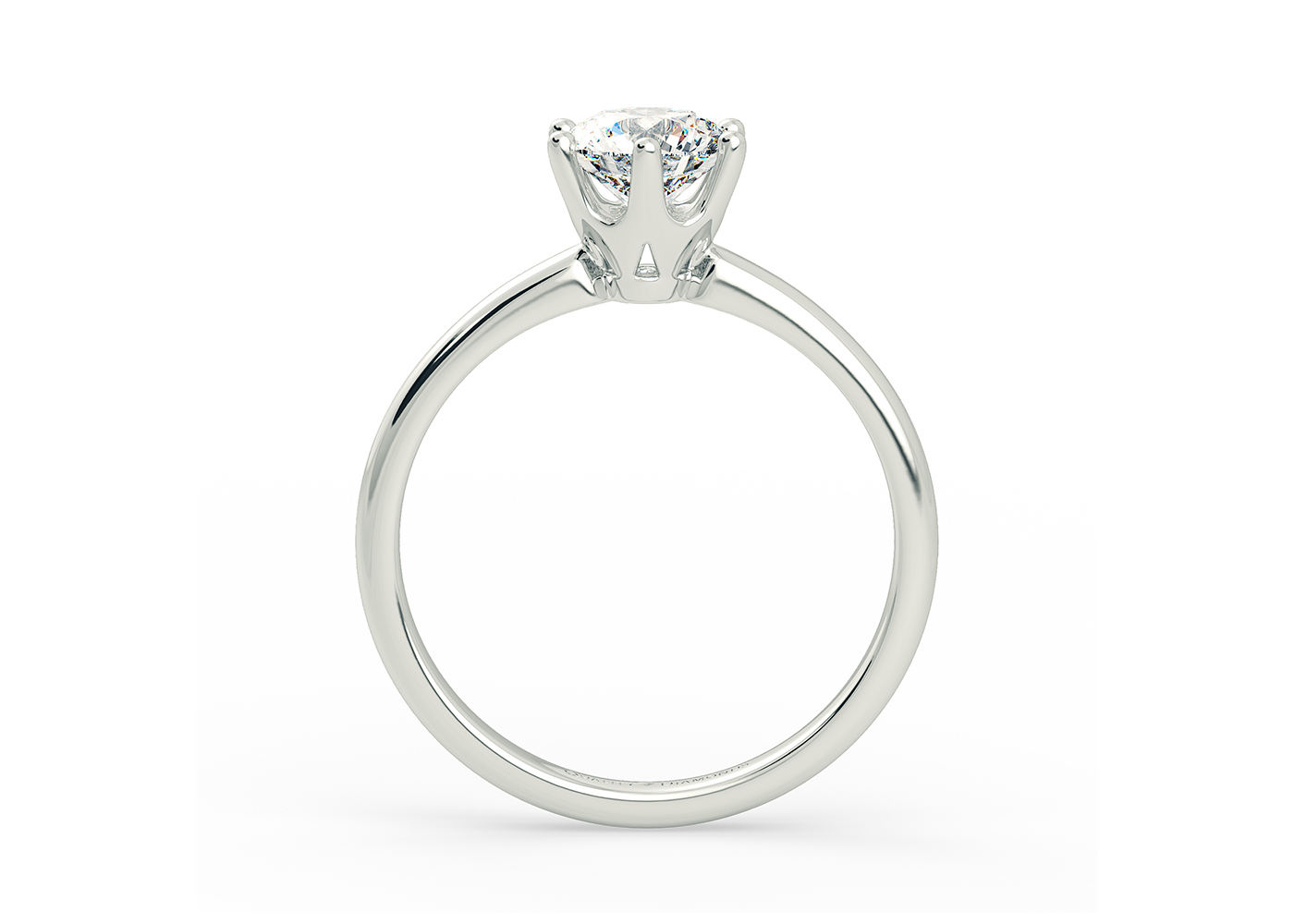 Asscher Cut Tiffany Style Engagement Ring 1.0CT - 3.0CT